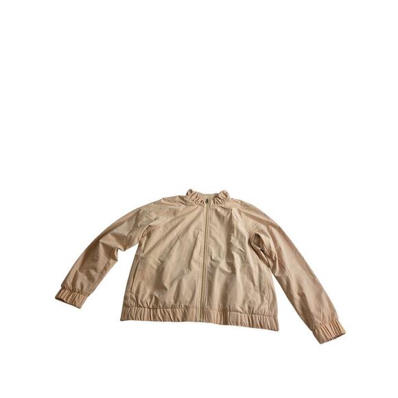 Jockey Jackets & Blazers - Jockey Peach Full Zip XL Jacket Ruffled Elastic Hem